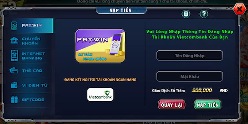 Các Phương Thức Nạp Tiền Thông Dụng Tại B52club